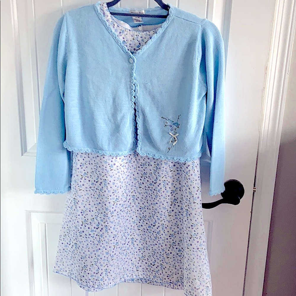 Girl’s  Spring dress w/ cardigan in Size 14